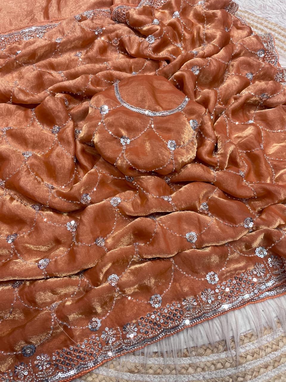 LUMIRA FENDY SATIN SILK SAREE