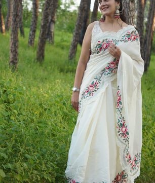 Pure Tussar Silk Saree in a beautiful solid shade