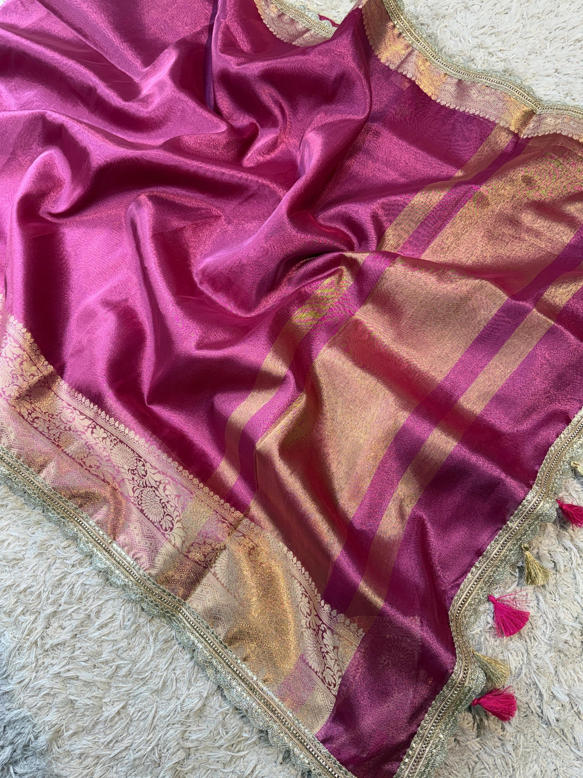 Banarasi Tissue lace border Saree