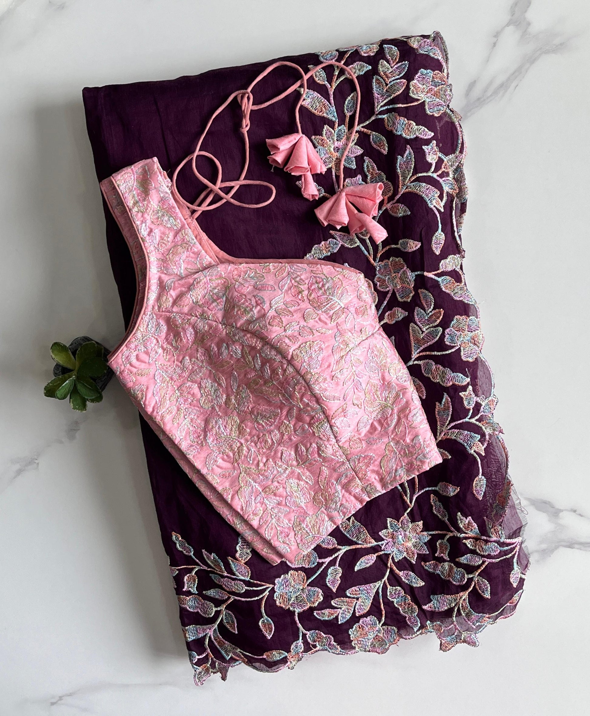 Premium Chanderi saree with multi thread embroidery work on pallu