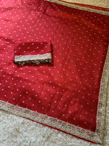 Soft Tissue saree with all over booti