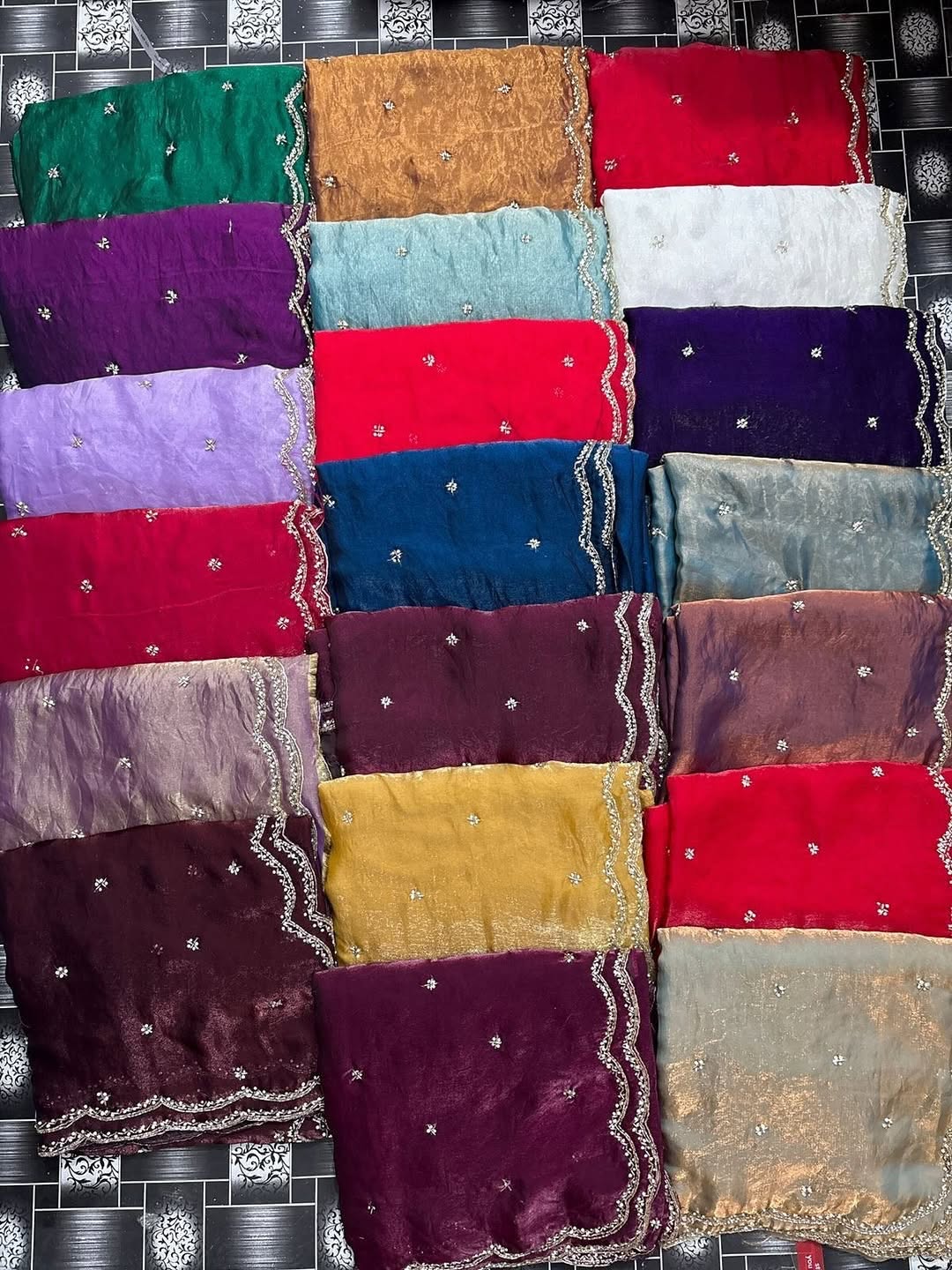 Beautiful designer Fandy silk saree