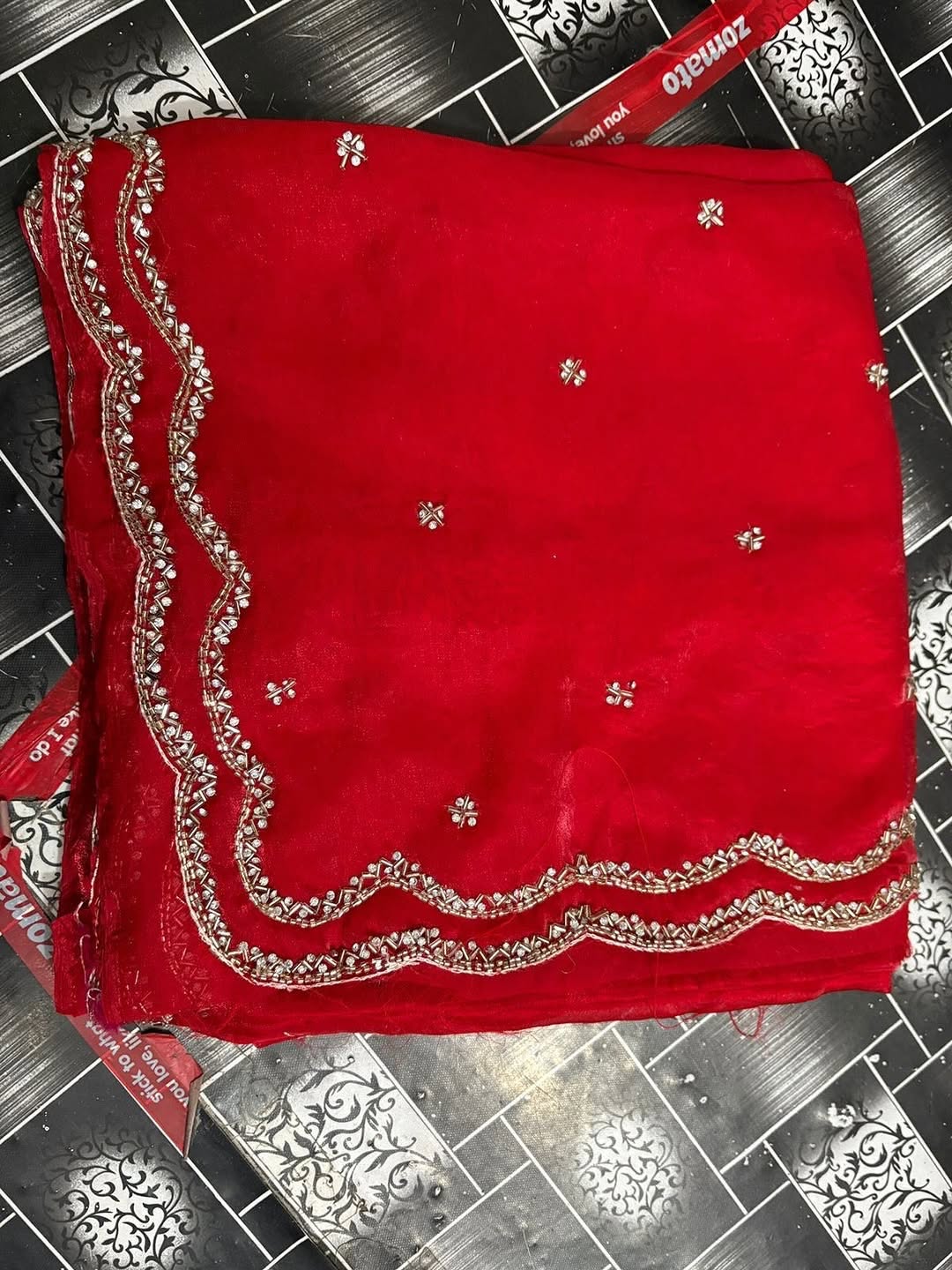 Beautiful designer Fandy silk saree