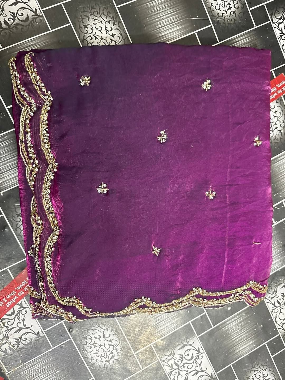 Beautiful designer Fandy silk saree