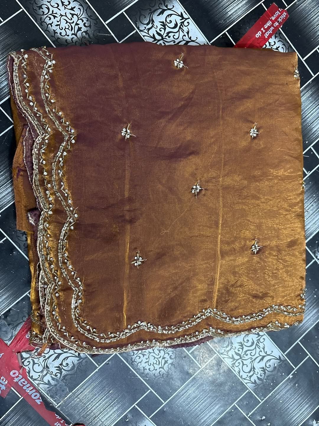 Beautiful designer Fandy silk saree