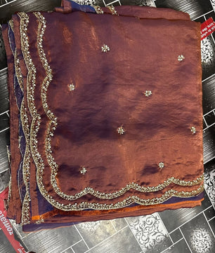 Beautiful designer Fandy silk saree