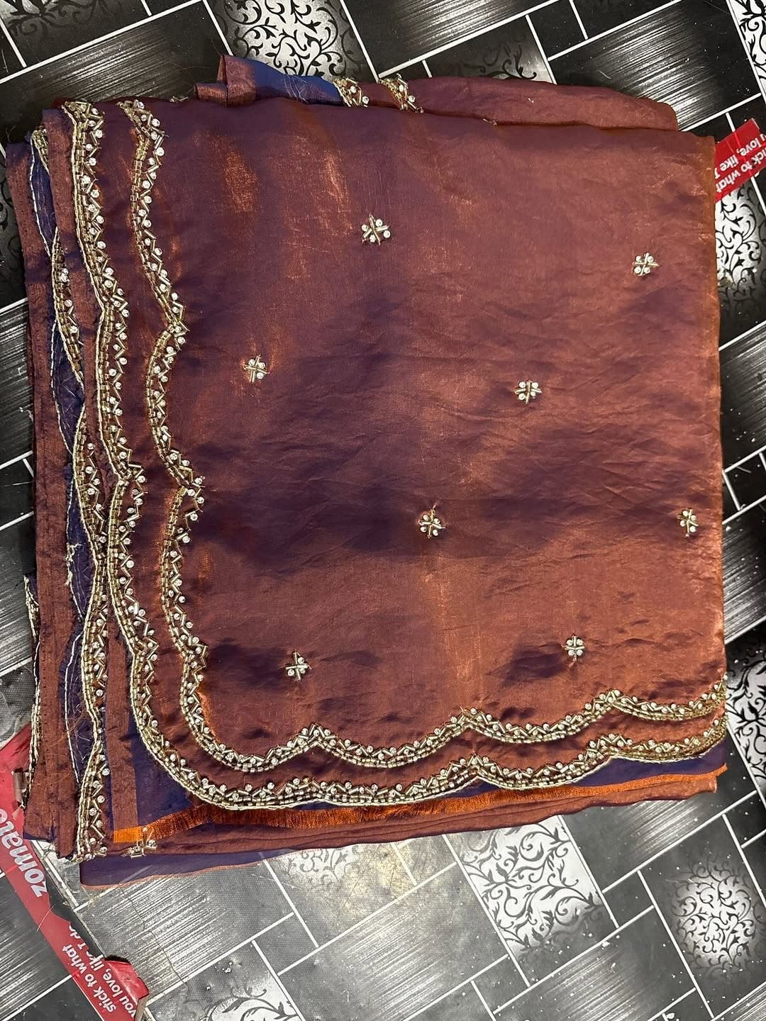 Beautiful designer Fandy silk saree