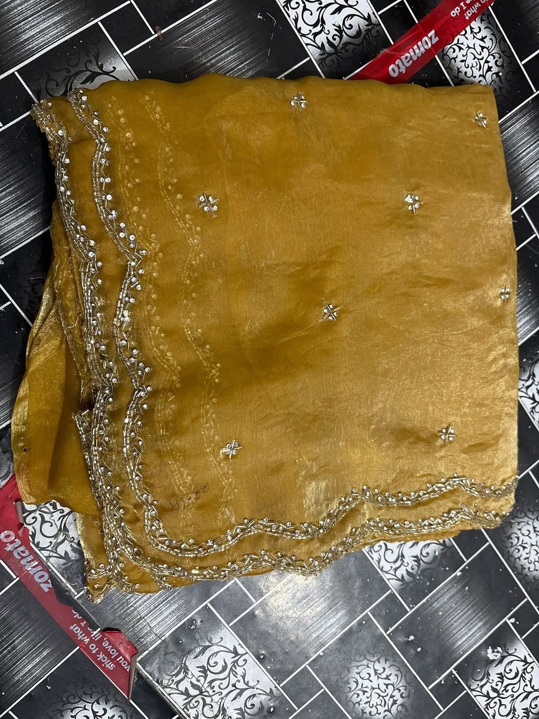 Beautiful designer Fandy silk saree