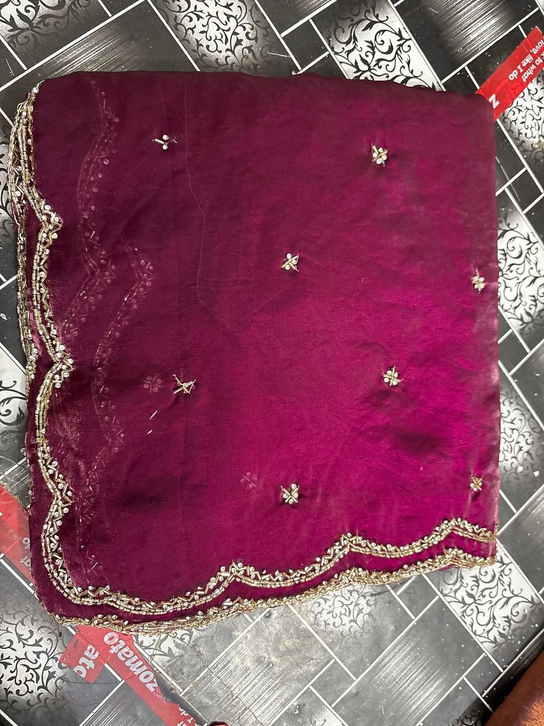 Beautiful designer Fandy silk saree