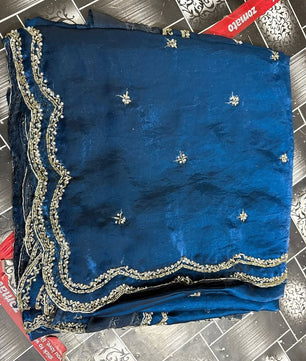 Beautiful designer Fandy silk saree