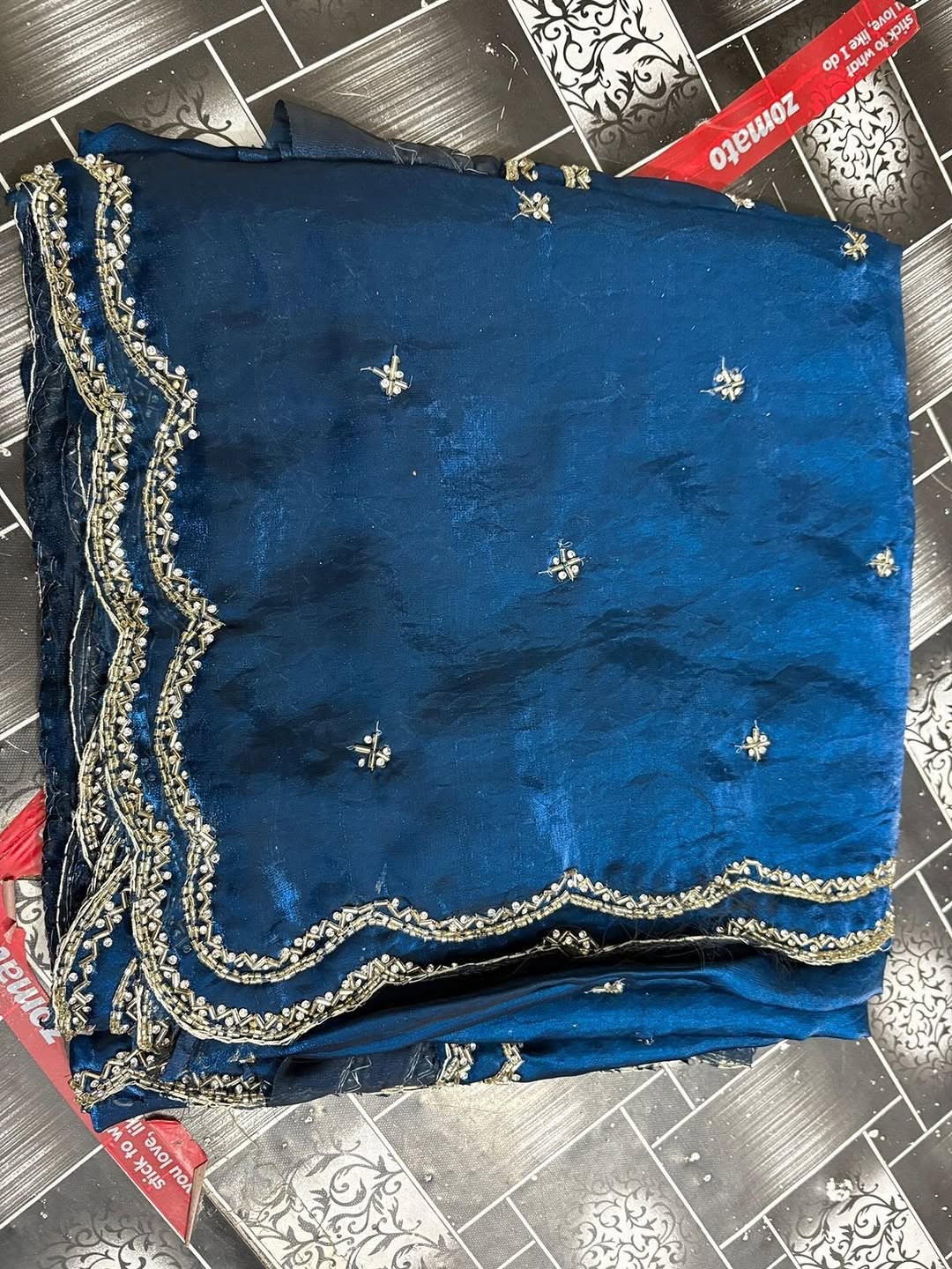 Beautiful designer Fandy silk saree