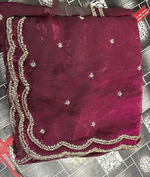 Beautiful designer Fandy silk saree