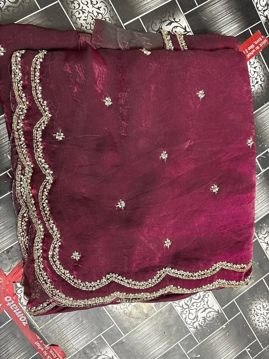 Beautiful designer Fandy silk saree