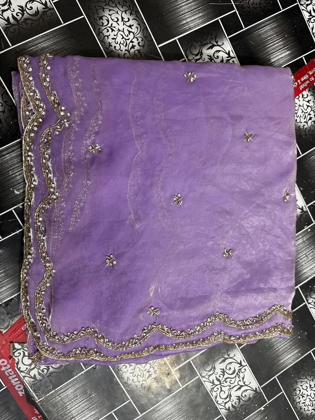 Beautiful designer Fandy silk saree