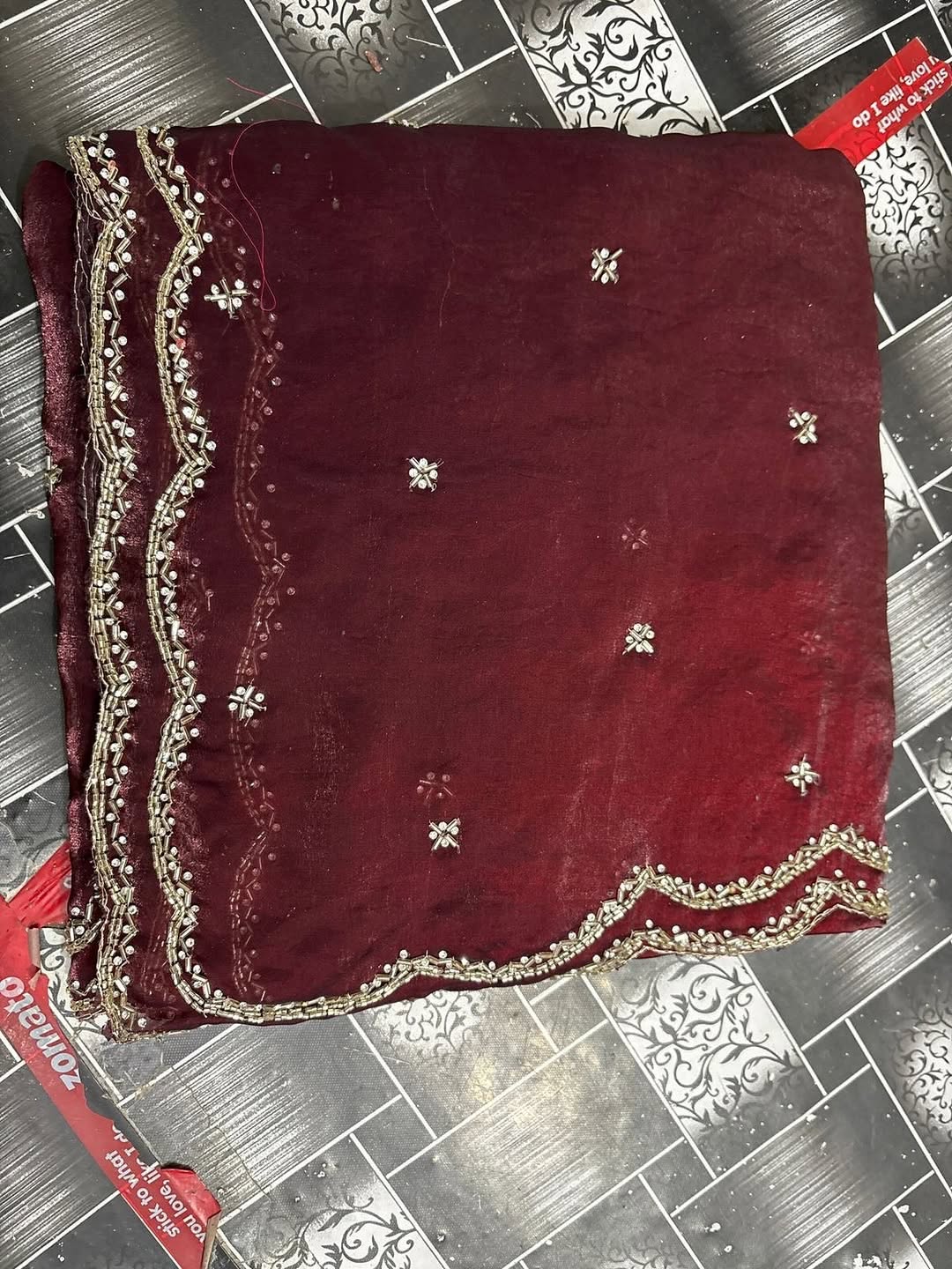 Beautiful designer Fandy silk saree