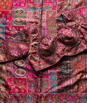 Viral Crepe Fabric With Printed Pattern Sequience Work Saree