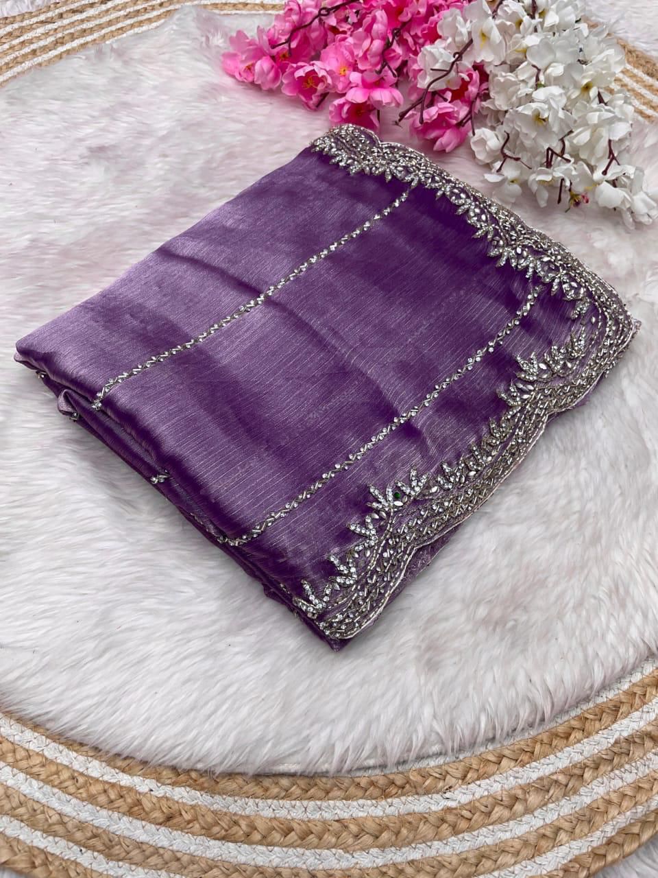 Zimmy choo hand work saree