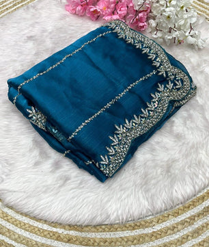 Zimmy choo hand work saree