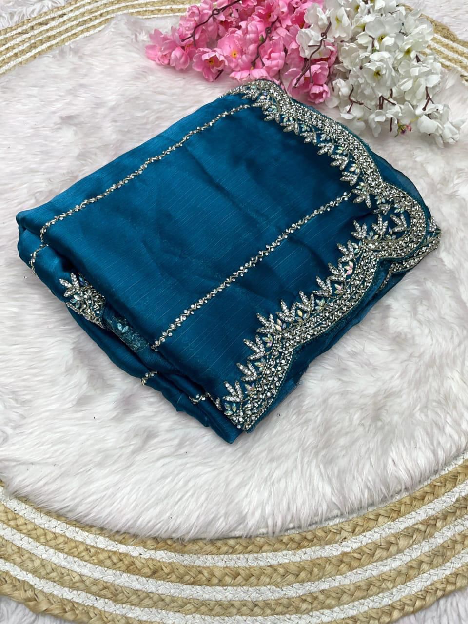 Zimmy choo hand work saree