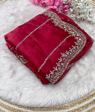 Zimmy choo hand work saree
