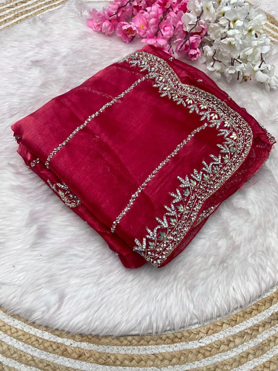 Zimmy choo hand work saree