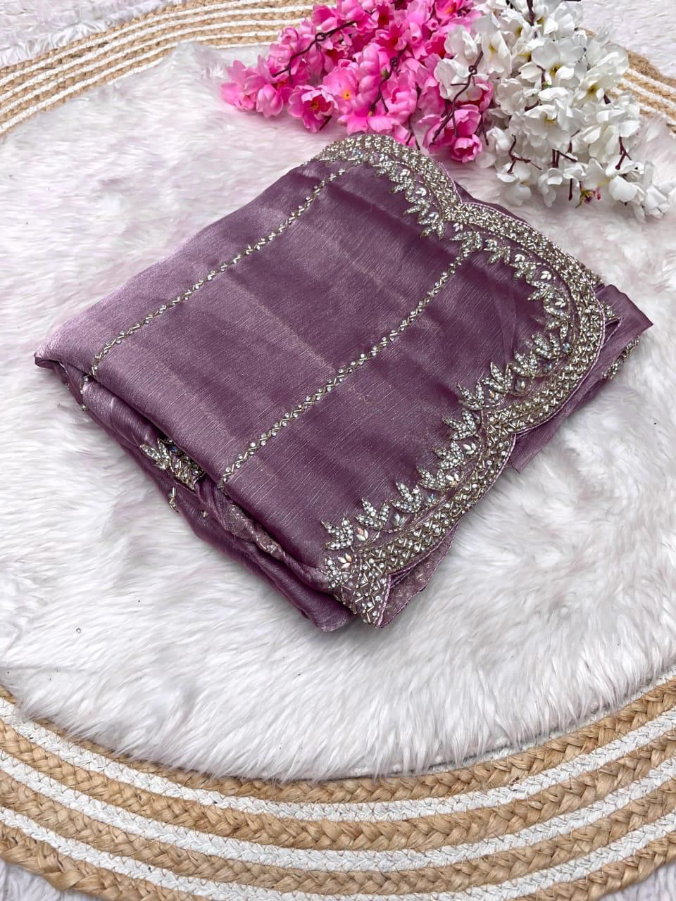 Zimmy choo hand work saree