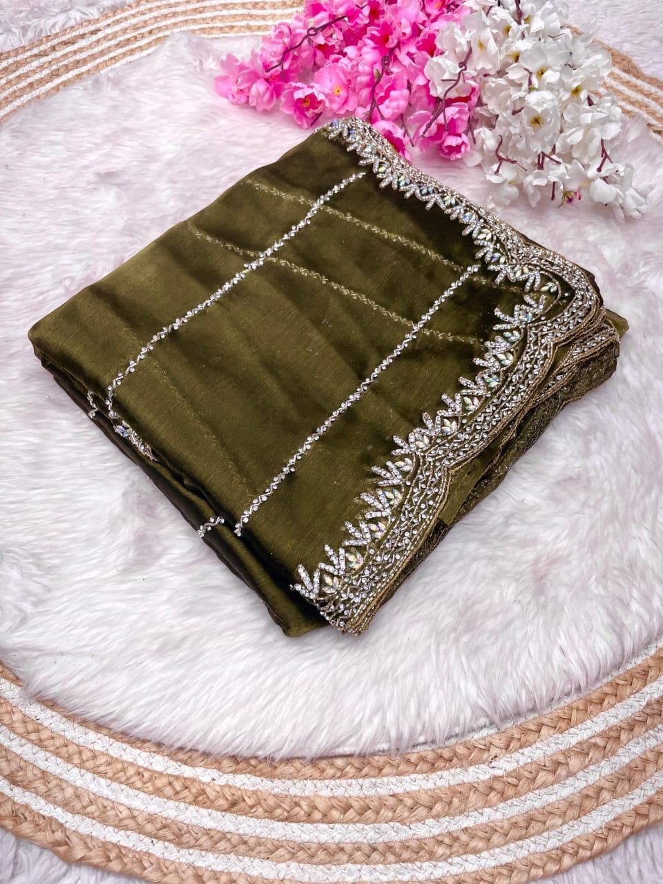 Zimmy choo hand work saree