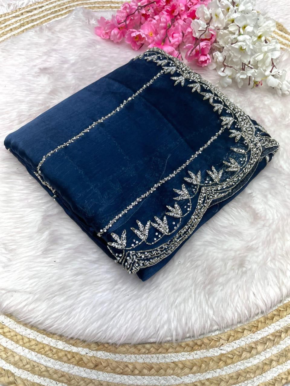 Zimmy choo hand work saree