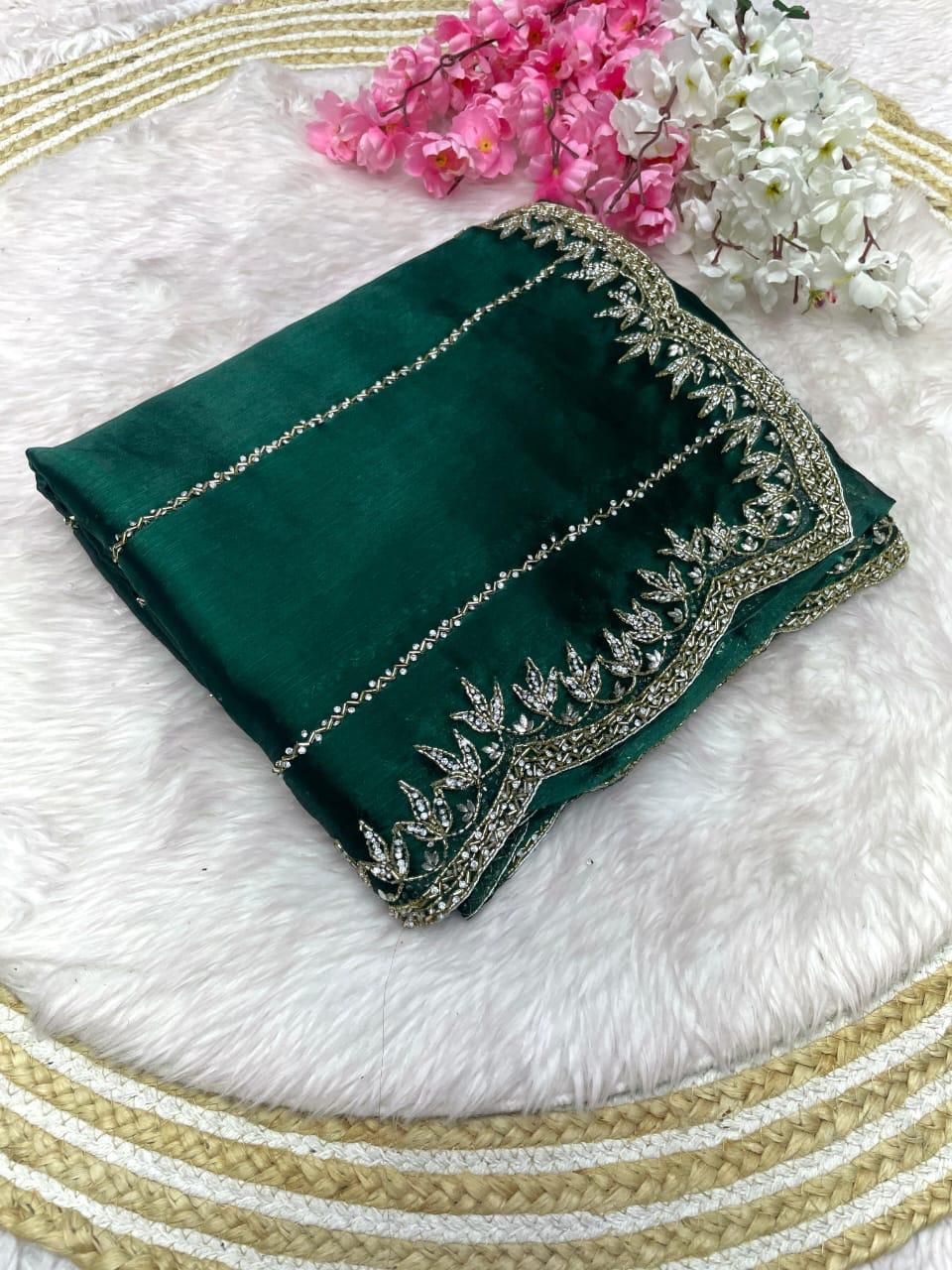 Zimmy choo hand work saree