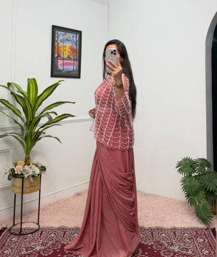 ✨ NEW LAUNCH – Celeste Ready-to-Wear Indo-Western Saree by Sareewala ✨