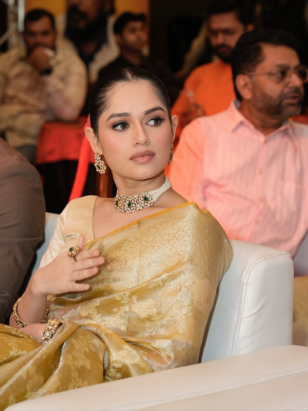 Banarasi tissue saree with zari jaal weaving