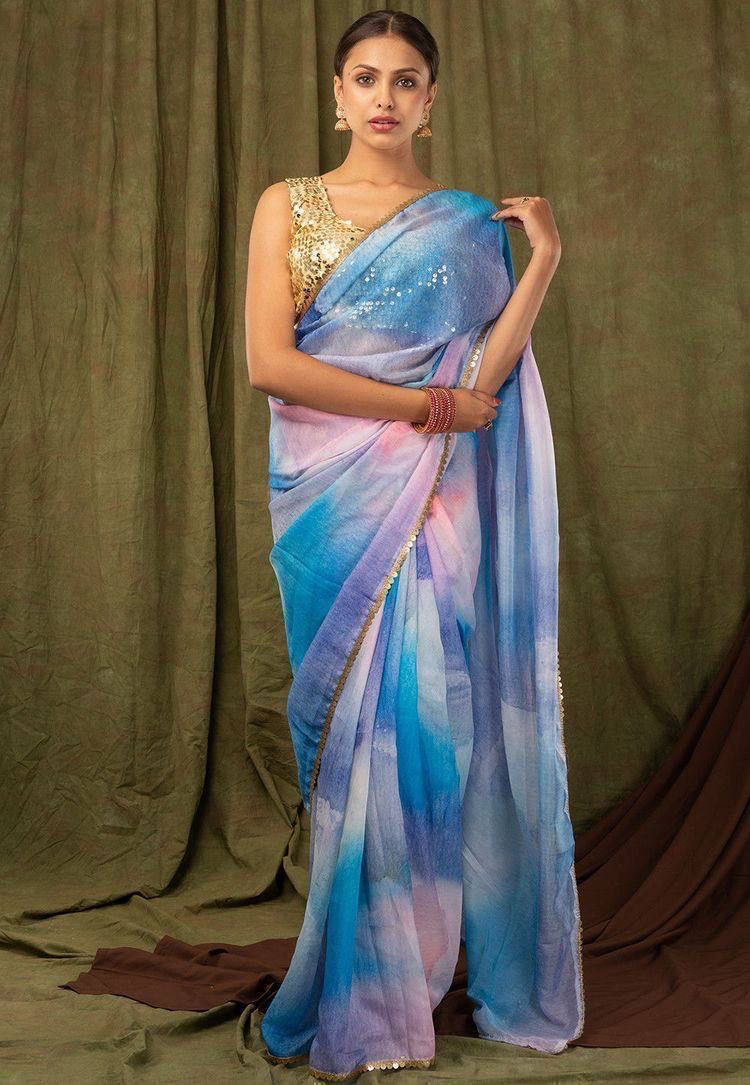 Stay beautiful with our new printed pure khadi organza saree collection