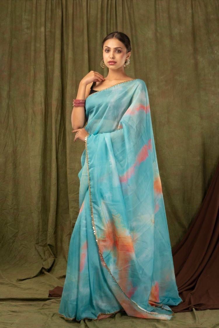 Stay beautiful with our new printed pure khadi organza saree collection