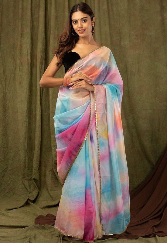 Stay beautiful with our new printed pure khadi organza saree collection