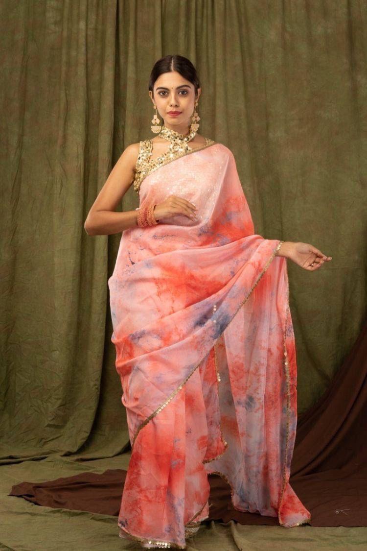 Stay beautiful with our new printed pure khadi organza saree collection