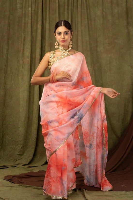 Stay beautiful with our new printed pure khadi organza saree collection