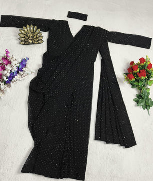 Beautiful ready to wear saree with stitched blouse