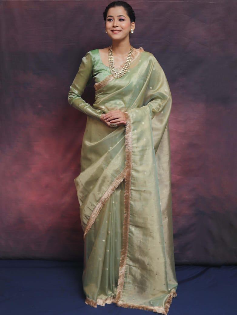 banarasi SOFT &nbsp; &nbsp;TISSUE SILK saree