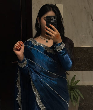 Zimmy choo hand work saree