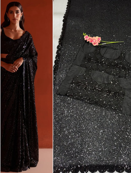 |Bollywood insipired Black Saree Party wear| NAIRA by Sareewala ✨