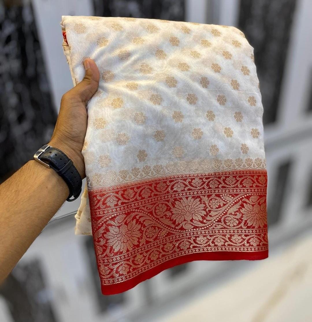 Premium banarasi Georgette silk saree