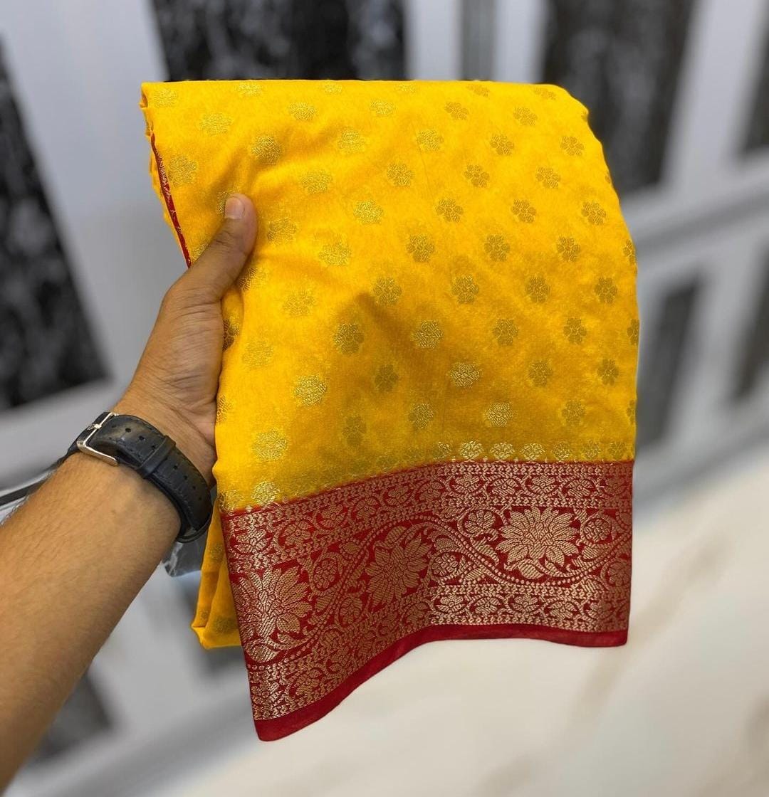 Premium banarasi Georgette silk saree