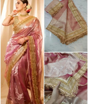 MAHARANI GLASS TISSUE SILK saree collection.