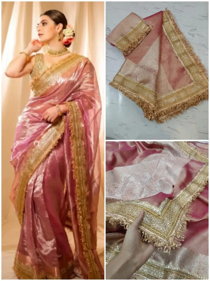 MAHARANI GLASS TISSUE SILK saree collection.