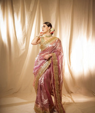 MAHARANI GLASS TISSUE SILK saree collection.