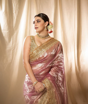 MAHARANI GLASS TISSUE SILK saree collection.