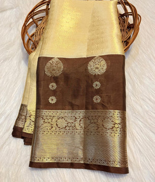 banarasi KORA MUSLIN SILK saree collection. All over weaving design.