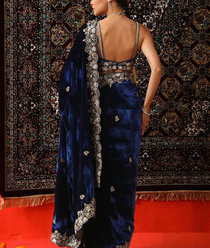 Bollywood inspired velvet saree