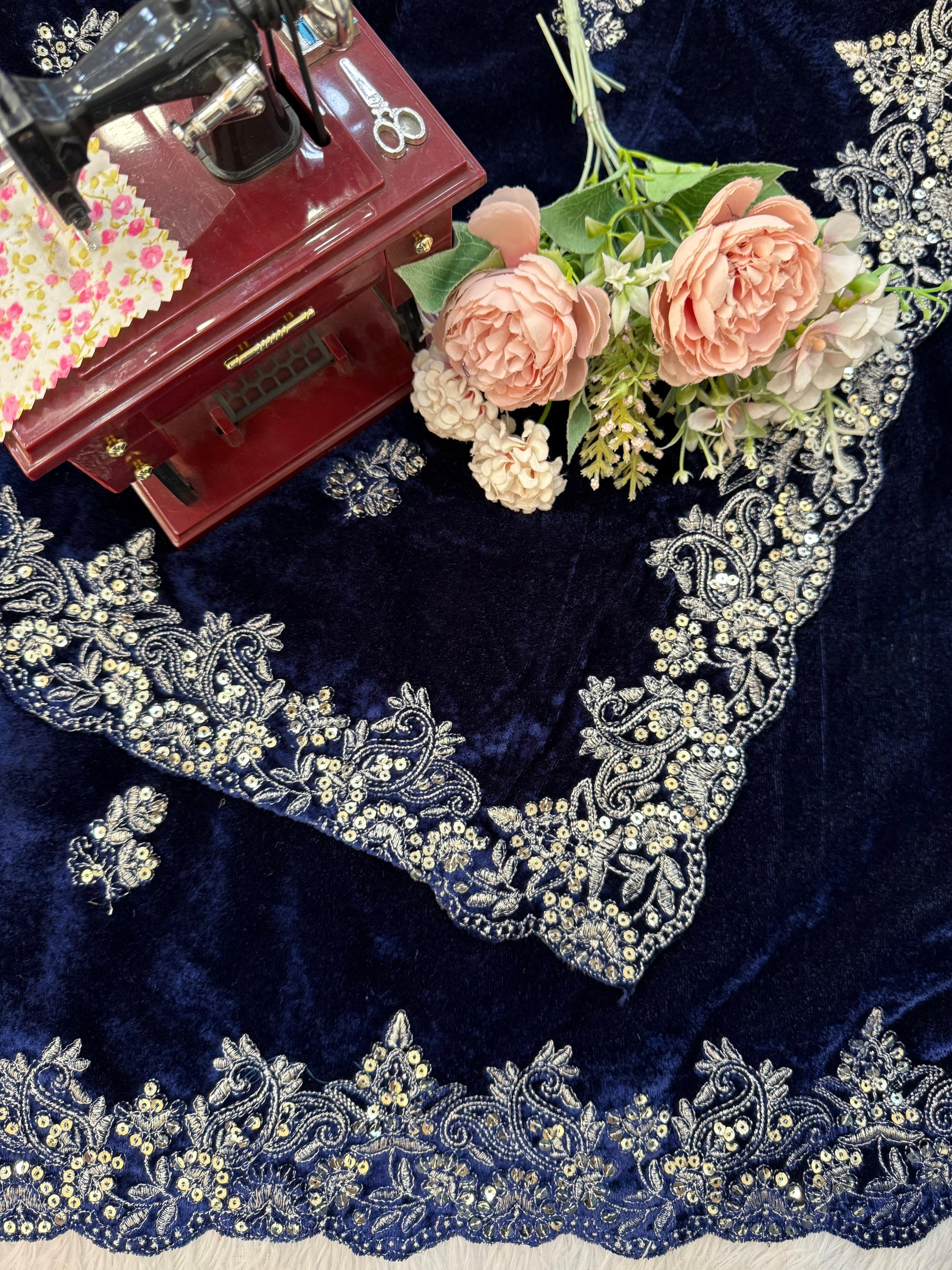 Bollywood inspired velvet saree