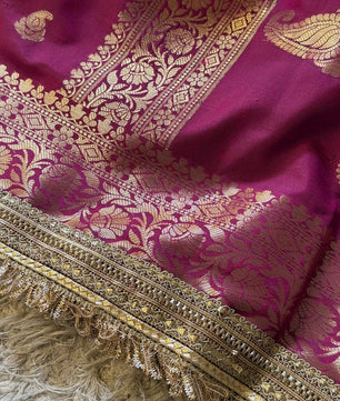 Banarasi Semi katan Soft Silk Saree with gottapatti work